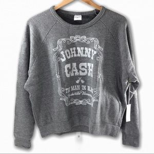 Johnny Cash The Man in Black Fleece Sweatshirt M